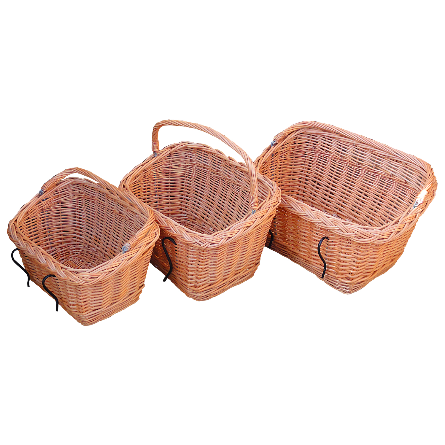 Wicker basket for bicycles