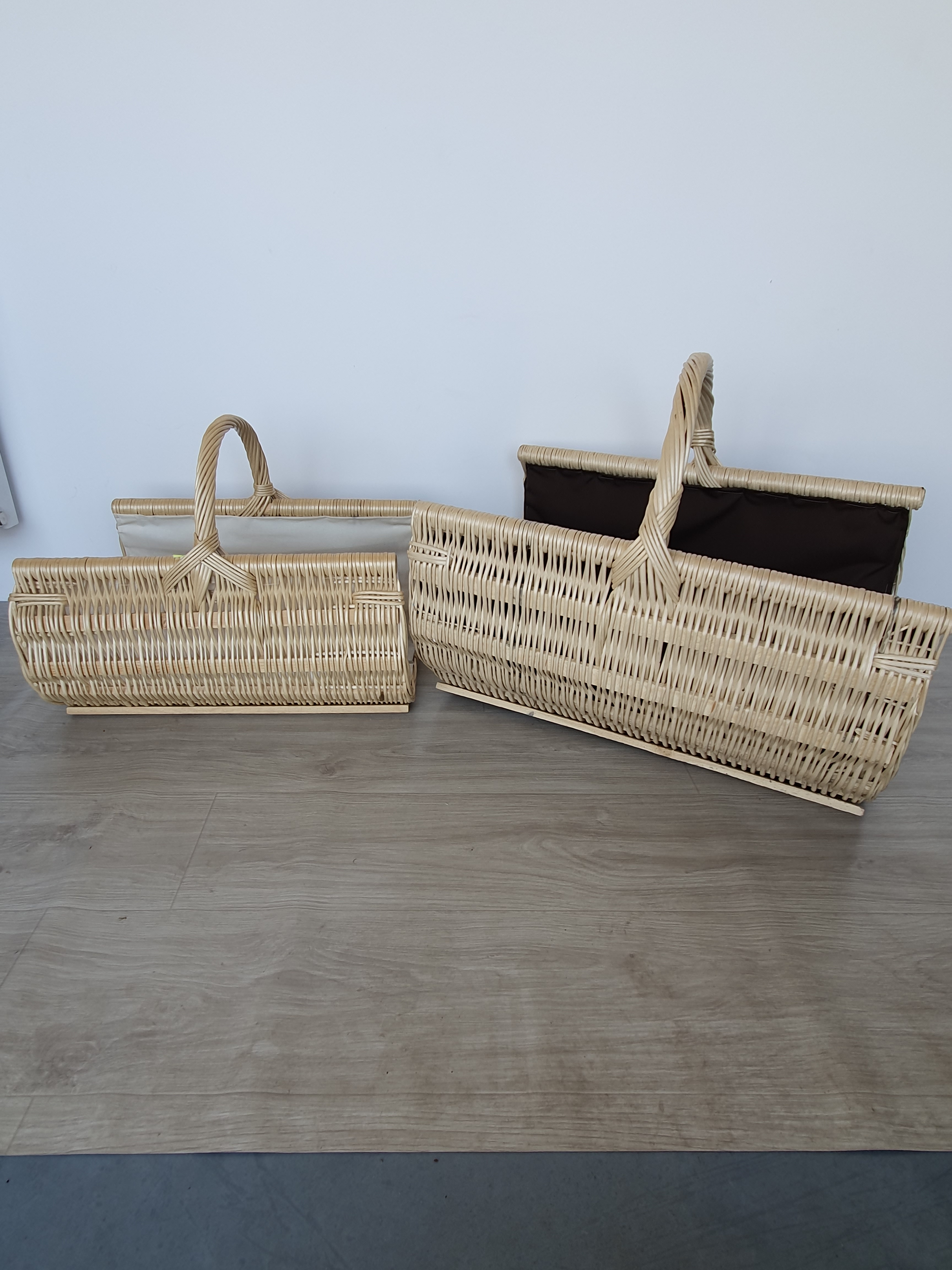Wicker wood basket Nr 793 white